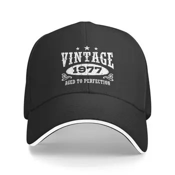 Нова персонализирана реколта бейзболна шапка 1977 г., дамски мъжки дишаща шапка 45 години, подарък за 45-ти рожден ден, спортна шапка за татко