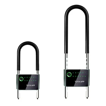 Водоустойчив Контролен Велосипеден U-Образна Заключване Smart Bike Lock С прилагането на HRISTO Код за Достъп Пръстови Отпечатъци Сигурен Електронно Заключване