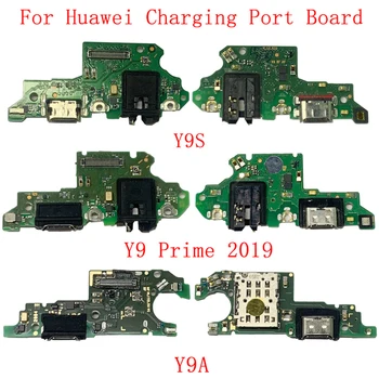 Оригинален USB порт за зареждане, съединителна такса, гъвкав кабел за Huawei Y9S Y9A Y9 Prime 2019, резервни части за зарядно устройство конектор