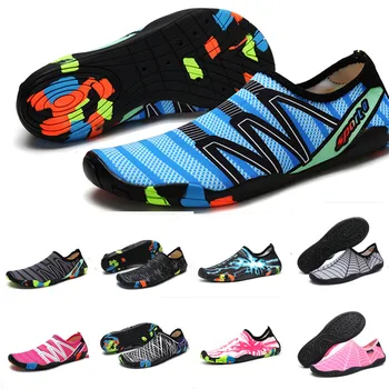 Летни обувки за практикуване на аквааэробикой, мъжки и женски дишащи маратонки, чехли за възрастни, обувки за плуване, чорапи за гмуркане, тенис обувки унисекс
