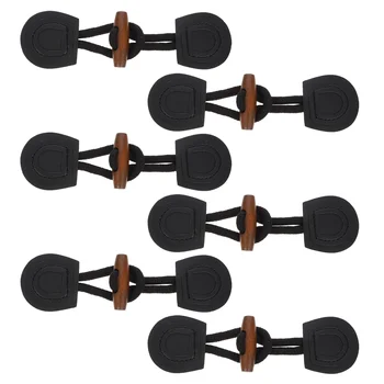 6 двойки черни декоративни роговых пряжек, ключалката 