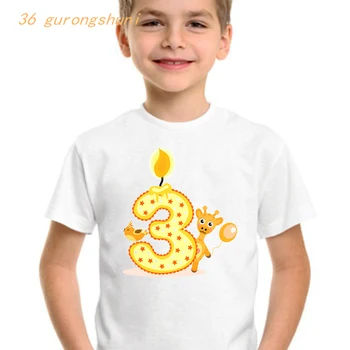 модерна детска тениска за момчета, детски дрехи за момичета от 3 години, тениска за момичета честит рожден ден, тениска с изображение, скъпа риза в стил кавайном