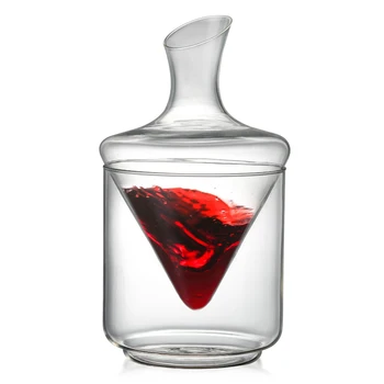 Креативен дизайн на стъклени кофи за лед, гарафа, бутилки за вино, домашно вино, набор, контейнер за вино