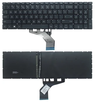 Новата американска клавиатура в Черен Цвят за HP 15-DA 15-DB 15-DX 15-DR 250 G7 255 G7 Клавиатура с подсветка