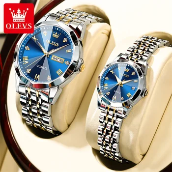 OLEVS Нова мода за няколко часа дамите Най-добрата марка на Луксозни Творчески стоманени дамски мъжки часовници Дамски кварцов водоустойчив часовник подарък