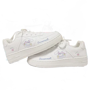 Sanrio Kuromi Cinnamoroll/ Обувки за скейтборд за момичета, Сладко Аниме My Melody, Спортни Ежедневни Обувки на плоска подметка с магическа катарама, Обувки за родители и деца