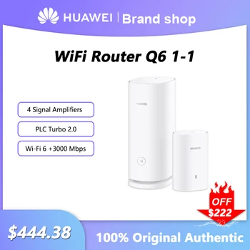 Оригинален HUAWEI WiFi Усилвател-Рутер Q6 (1 родител и 1 дете) 3000 Mbps Gigabit WiFi 6 Високоскоростен Широколентов Безжичен Ретранслатор
