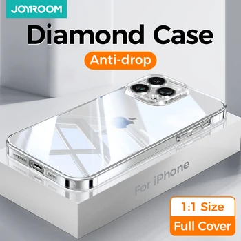 Joyroom Телефон Прозрачен Калъф За iPhone 14 13 12 Pro Max PC + TPU Пълна Защита на Обектива на Задната Мека Прозрачен Капак За iPhone 12 Pro
