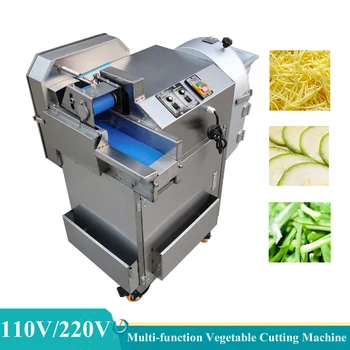 Автоматична машина за нарязване на лук, търговски електрическа машина за нарязване на плодове и зеленчуци, машина за нарязване на кубчета зеленчуци