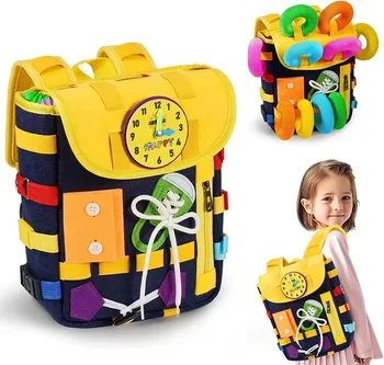 Детска чанта Монтерей, Играчка, Фетровая чанта за книги, от Нов Тип, Упражнения за ръце, Играчка-пъзел, Три стила на избор, Подаръци