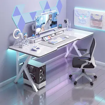 Бял компютърен маса, тенис на дома, на живо, игрални маси, прости маса, работна маса, студентски работно бюро, работно бюро