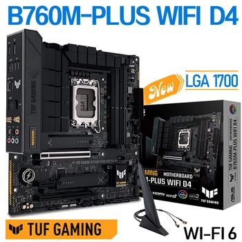 ASUS TUF GAMING B760M PLUS WIFI D4 Intel B760 DDR4 PCI-E 4.0 128G Поддръжка на процесори Core 12-13-то поколение Socket LGA 1700 5333 (OC)