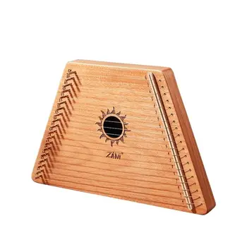 19-струнен арфа-лира, дървен инструмент, мини-арфа-лира, миниатюрни музикални инструменти за деца, ударен музикален инструмент