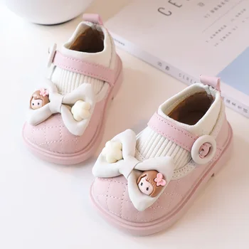 2023 Нова детски обувки с мека подметка, дишаща, за малки принцеси, за разходки, пролет-есен, за момичета, за бебета, за зимата, универсален