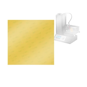 Аксесоари за 3D-принтер 150 * 150 * 0.3 панел студено ламиниране mm PEI жълт цвят със самозалепваща основа, панел платформа