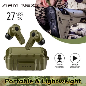 ARM NEXT, оригинални електронни тапи за уши с шумопотискане, слушалки за стрелба във военната стил, тактическа защита на слуха за лов NRR27dB