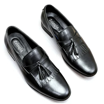 Франция zzingia/мъжки обувки; новост есента 2023 г.; кожена обувки в бизнес стил; мъжки сватбени обувки; кожа обувки с кръгло бомбе; мъжки обувки