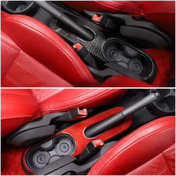 За Fiat 500 2011-2019 от настоящето въглеродни влакна за централното управление на таблото, ръчната спирачка и накладка на стикера на аксесоари за автомобили (леки въглерод)