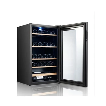 Винен шкаф обем 95 литра, вино кабинет с постоянна температура, домакински вино кабинет, малка винарска хладилник, чай шкаф