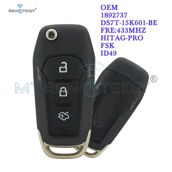 Remtekey 1892737 DS7T-15K601-BE OEM Флип Дистанционно Ключ С 3 Бутона 433 Mhz За Ford Mondeo 2015 Авто Ключ