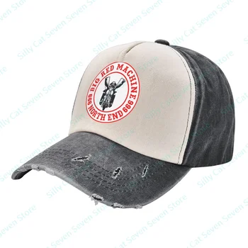 Модни Подкрепа 81 ковбойская бейзболна шапка на Мъжки Дамски Реколта регулируема бейзболна шапка с цветни шевове, Промытая Шапка за татко