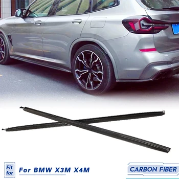 Автомобилни странични прагове, бодикит за BMW X3M X4M от въглеродни влакна 2019-2021, поли за бронята, странична врата, комплекти за престилка