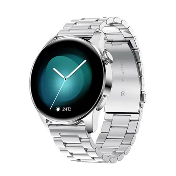 Мъжки умни часовници, спортни часовници с функция за проследяване на фитнес, бизнес часовници с метална каишка със сензорен екран за обаждания чрез Bluetooth, умни часовници за жени