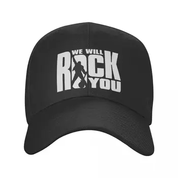 Новата модерна бейзболна шапка на We Will Rock You, мъжки и дамски регулируема бейзболна шапка на Queen Rock Dad, улични бейзболни шапки, шапки за шофьори на камиони