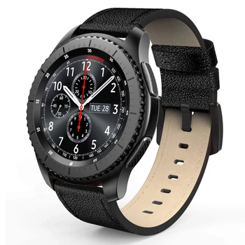 Кожени Въжета за Galaxy Watch 42 мм и 46 мм Active2 Gear S3 Band 20-22 мм и Каишка за часовник Ticwatch E Amazfit Bip SmartWatch correa