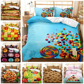 Комплект спално бельо от 2/3 предмети, чаршаф, калъфка за възглавница, легло за възрастни и деца, предмети декор спални