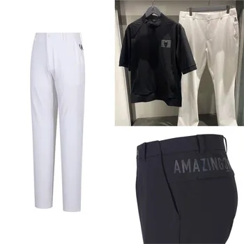 Мъжки панталони за голф с еластична талия, приталенные, зауженные панталони за голф класически, намаляване на