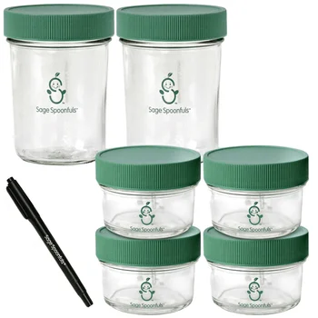 Стъклени съдове за съхранение на храна с откручивающимися капаци (6 опаковки)