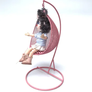 Украса за дома люлка за куклена къща Мини висящ стол Мебели детска играчка жп модел