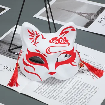 Маска за лице котка, женска маска на лисица, античен маска за цялото лице, маска за cosplay, декоративна маска за бала-селското стопанство