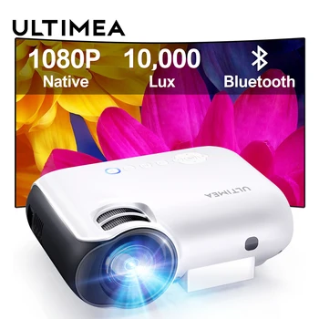 ULTIMEA Native 1920 * 1080P led портативен Bluetooth-проектор с поддръжка на 4K видео проектори за домашно кино, шрайбпроектор на открито