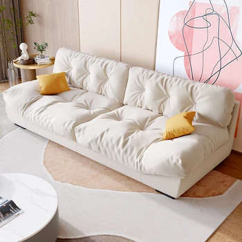 Порести диван за дневна в скандинавски стил, с модерна всекидневна, бял дизайнерски италиански триместен диван, удобен за декорация, мебели за дома Divano