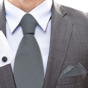 ЛИЛ 8 см, копринени шарени черна вратовръзка за подарък за врата, сватбени аксесоари, луксозни мъжки бизнес вратовръзка, ръкавели, безплатна доставка за господин