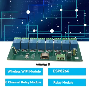 ESP8266 WIFI 8-канален модул ESP-12F такса за разработка на храна 5 В/7-28 На Безжичен Wi-Fi Mo ESP8266 WIFI 8-канален модул ESP-12F такса за разработка на храна 5 В/7-28 На Безжичен Wi-Fi Mo 3