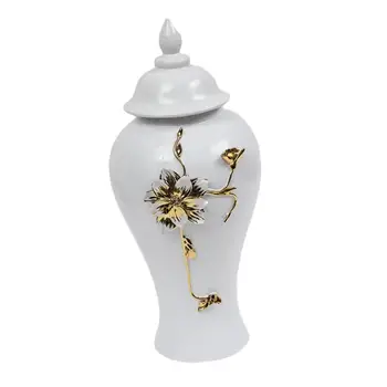 Керамична ваза за цветя, порцелан банка за джинджифил, декоративна банка, храмова банка за цветя