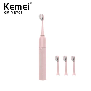 Kemei Km-YS706 Гореща Продажба на Едро Usb Зареждане Моющаяся Електрическа четка за Зъби с Регулируема скорост 5