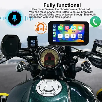 Мотоциклет GPS Навигация 5 Инча Carplay Дисплей Ipx7 Водоустойчив Безжичен Android Автомобил с Предна и Задна Камера Мотоциклет GPS Навигация 5 Инча Carplay Дисплей Ipx7 Водоустойчив Безжичен Android Автомобил с Предна и Задна Камера 2