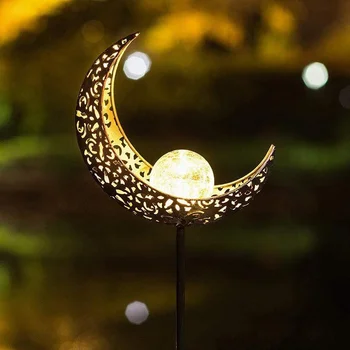 Нов слънчев огнен лампа Sun Moon Garden Метална куха проекционная лампа за външен отличителен декор Ландшафтна слънчева лампа за косене на трева