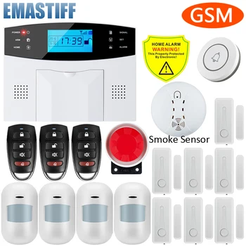 Жичен и безжичен GSM домашна охранителна алармена система 433 Mhz испански английски руски език домофонна система
