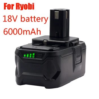 Замяна на Ryobi ONE18V Безжични електрически инструменти BPL1820 P108 P109 P106 RB18L50 RB18L40 Литиево-йонна Батерия 6000 mah