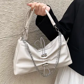 Модерна луксозна чанта-месинджър от изкуствена кожа, реколта дамска чанта, мека ежедневна дамска чанта, дамски прости чанта през рамо Tide Модерна луксозна чанта-месинджър от изкуствена кожа, реколта дамска чанта, мека ежедневна дамска чанта, дамски прости чанта през рамо Tide 4