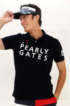 Облекло за голф, японски и корейски стил, мъжка тениска с кръгло деколте и къс ръкав, Поло Риза с ревери, Мъжки Ежедневни Спортна Риза за голф