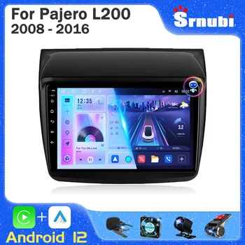 Srnubi 2Din Android 12 Автомагнитола за Mitsubishi Pajero Sport L200 Triton 2008-2016 Мултимедиен плеър 4G Carplay Стерео DVD GPS