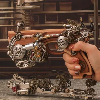 Комплект за монтаж на механични модели със собствените си ръце - Archimedes парна арбалет, метална играчка-пъзел