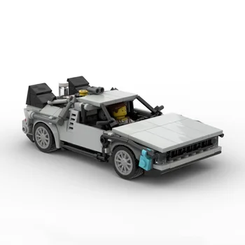 MOC-30085 ОМК DeLorean Time Machine Градивен елемент на Спортен Радиоуправляеми Автомобили, Играчка Модел За Детски Подарък
