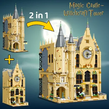 Магически Филм Заключване Училище За Магия И Магьосничество Кула Природа Строителни Блокове Тухли 71043 Модел За Сглобяване На Играчки Детски Подарък
